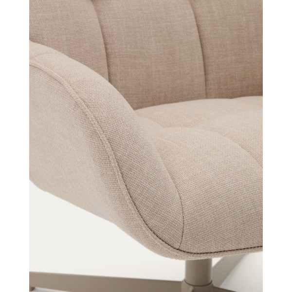 Кресло поворотное La Forma Jaspe S0900094NL85 Бежевый ткань-8