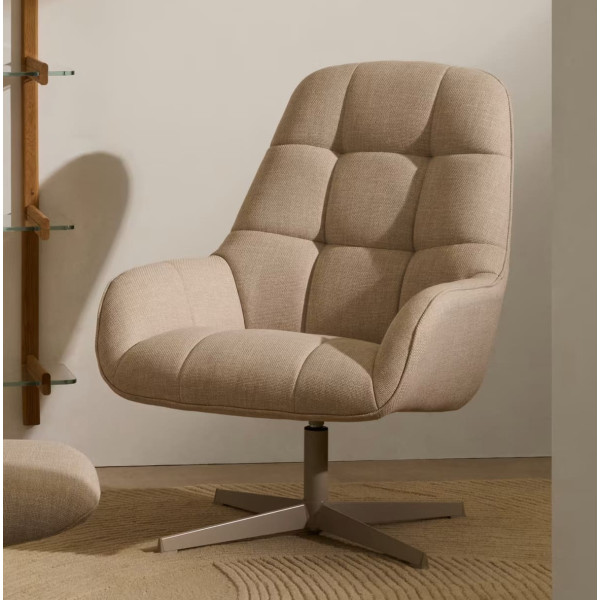 Кресло поворотное La Forma Jaspe S0900094NL85 Бежевый ткань-0