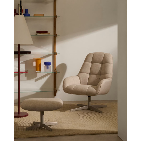 Кресло поворотное La Forma Jaspe S0900094NL85 Бежевый ткань-1