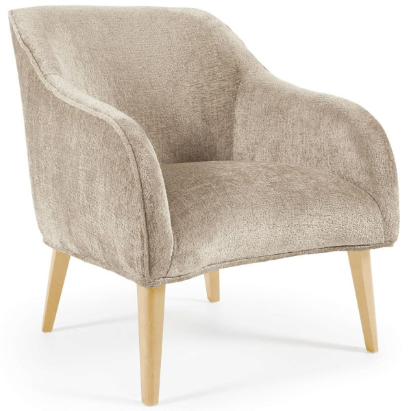 Крісло La Forma LOBBY S330BG12 Бежевий плюшева синель-3