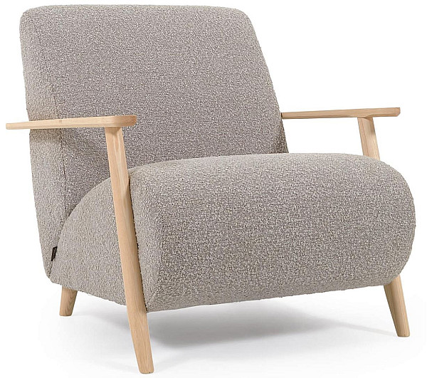 Кресло La Forma MARTHAN S516J14 Светло-серый букле-3