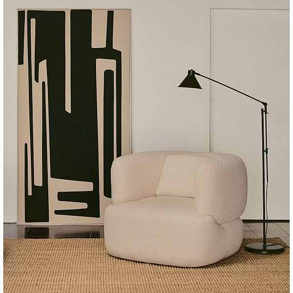 Кресло с подушкой La Forma MARTINA S83110HI39 Белый букле-0