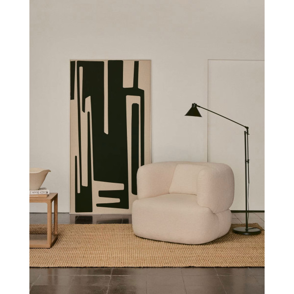 Кресло с подушкой La Forma MARTINA S83110HI39 Белый букле-1