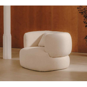 Крісло з подушкою La Forma MARTINA S83110HI39 Білий букле