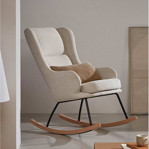 Крісло-гойдалка La Forma MAUSTIN S0900016JJ11 Бежева тканина-0