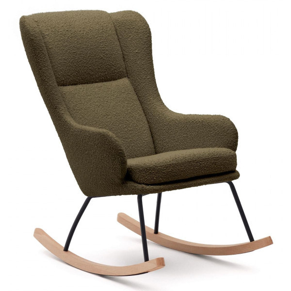 Крісло-гойдалка La Forma MAUSTIN S0900015JJ06 Зелений букле-2