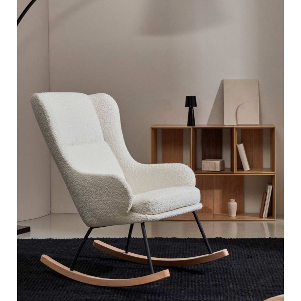 Кресло-качалка La Forma MAUSTIN S0900014JJ05 Белый букле-0