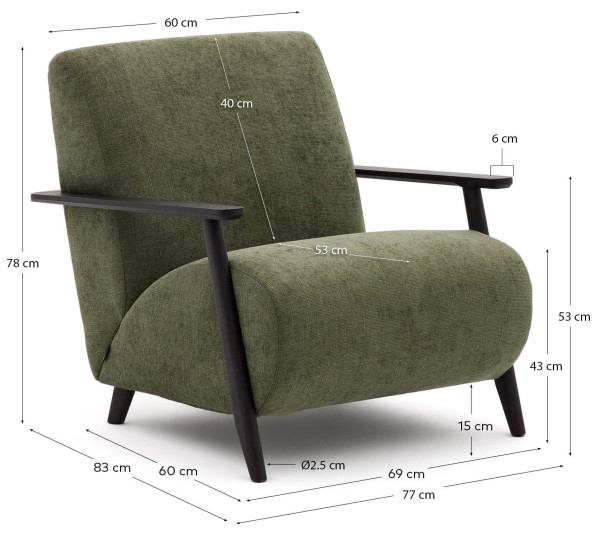 Кресло La Forma Meghan S51611TB06 Зеленый-7