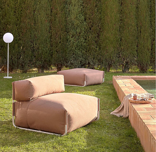 Крісло-пуф La Forma SQUARE S803_10_RS34 Теракотовий-1