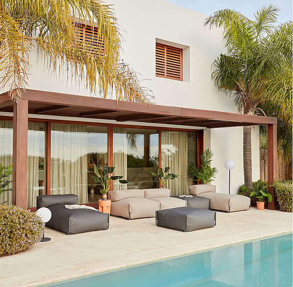 Кресло-пуф La Forma SQUARE S803_11_RS06 Коричневый Кресло-пуф La Forma SQUARE S803_11_RS06 Коричневый-2