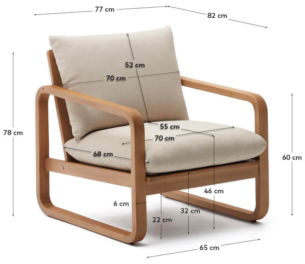 Кресло La Forma Sacaleta J1700035JJ12-11