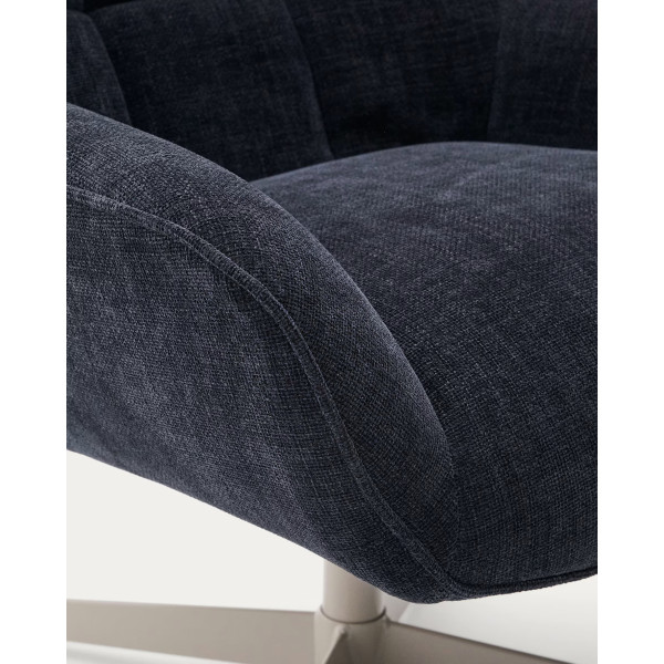 Крісло поворотне La Forma Teryl S0900093JO25 Синій тканина синель-5