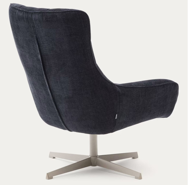 Крісло поворотне La Forma Teryl S0900093JO25 Синій тканина синель-3