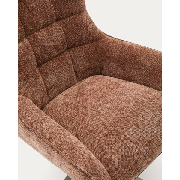 Кресло поворотное La Forma Teryl S0900093JO10 Светло-коричневый ткань синель-7