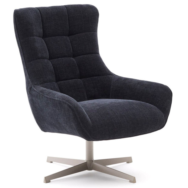 Крісло поворотне La Forma Teryl S0900093JO25 Синій тканина синель-0