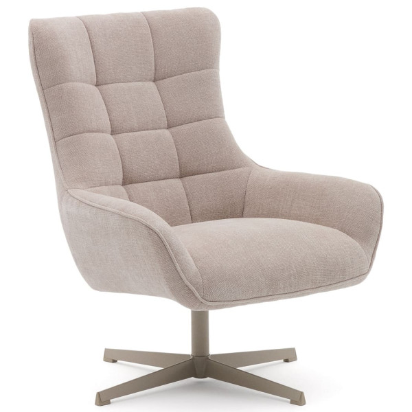 Кресло поворотное La Forma Teryl S0900093JO12 Бежевый ткань синель-0