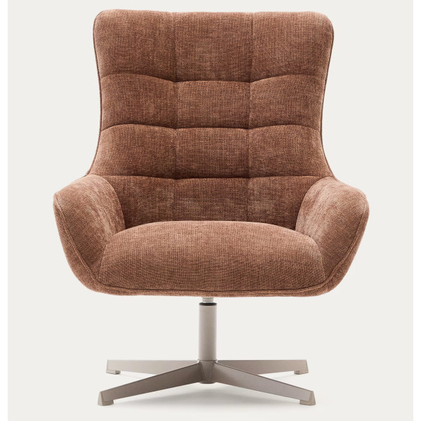 Кресло поворотное La Forma Teryl S0900093JO10 Светло-коричневый ткань синель-3