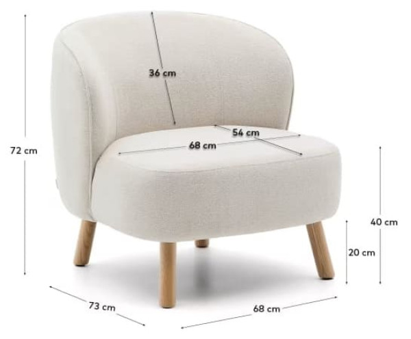 Крісло La Forma Ulit S84082BC12 Бежевий-10