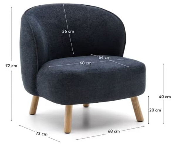 Кресло La Forma Ulit S84082BC15 Синий-10