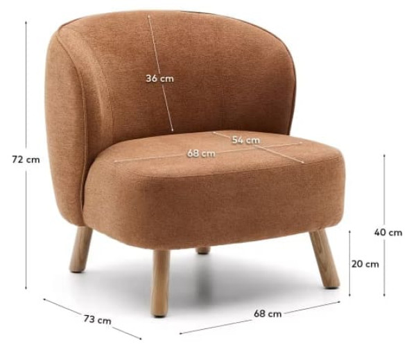 Крісло La Forma Ulit S84082BC59 Теракотовий-10