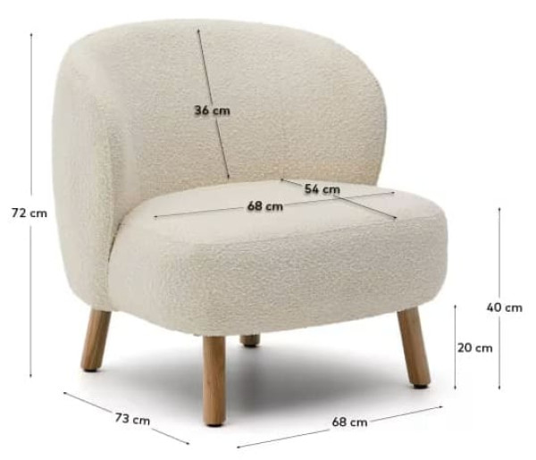 Кресло La Forma Ulit S84082FA05 Бежевый-9