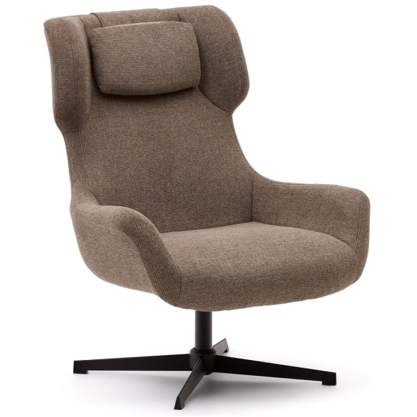 Крісло поворотне La Forma ZALINA S0900005BF11 Світло-коричневий тканина синель-2