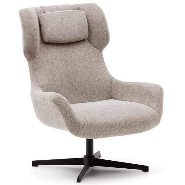 Крісло поворотне La Forma ZALINA S0900005BF12 Бежевий тканина синель-2