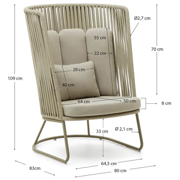 Кресло La Forma SACONCA J1700054JJ85-11