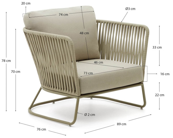 Кресло La Forma SACONCA JJ1700055JJ85-12