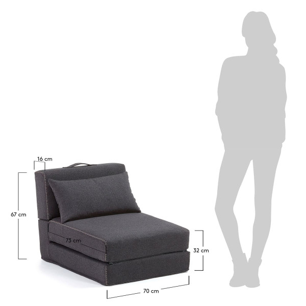 Кресло-кровать La Forma ARTY Графит S474VA02-5