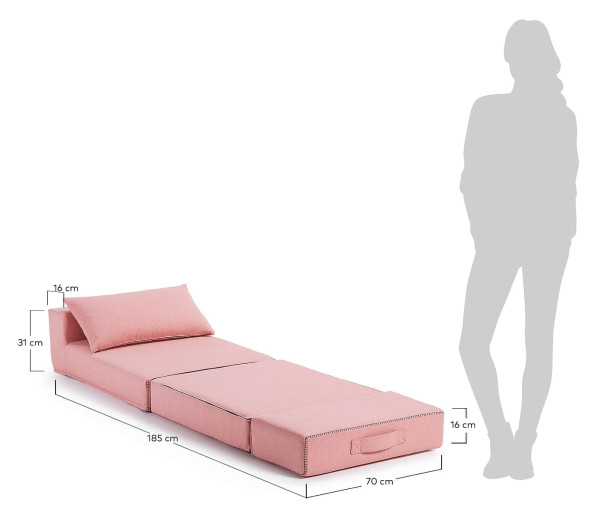 Крісло-ліжко La Forma ARTY Рожеве S474VA23-4