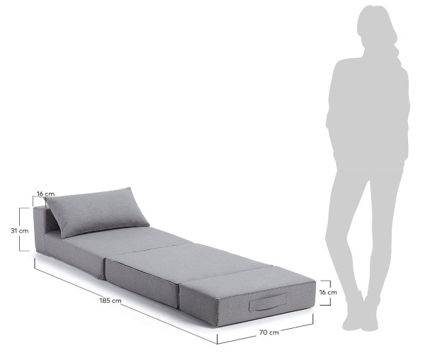 Кресло-кровать La Forma ARTY Серое S474VA03-8