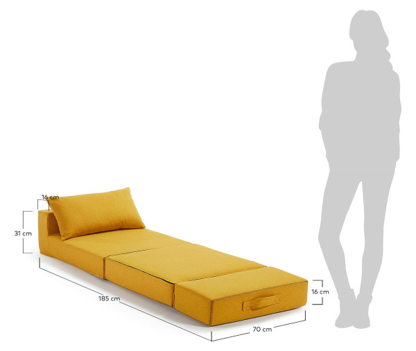 Кресло-кровать La Forma ARTY Горчичный S474VA81-4