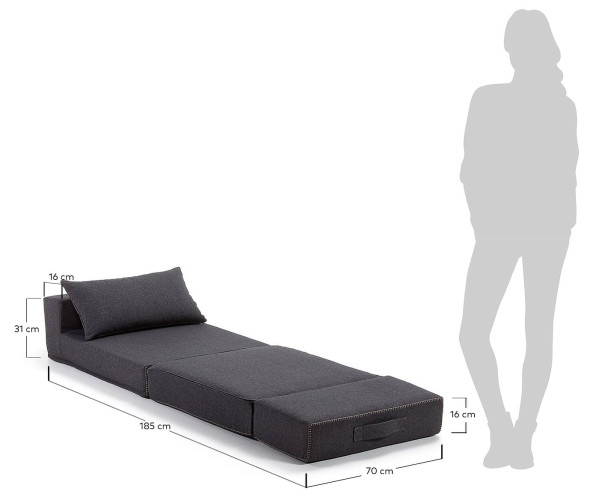 Кресло-кровать La Forma ARTY Графит S474VA02-4