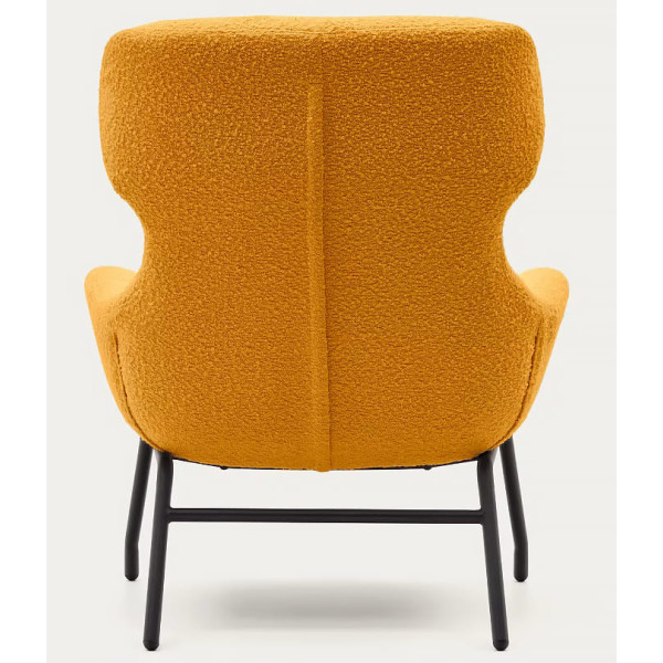 Крісло з підставкою для ніг La Forma BELINA S0900027J81 Жовтий букле-4