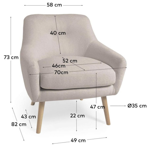 Крісло La Forma CANDELA S808_10_PS03 Сірий-11
