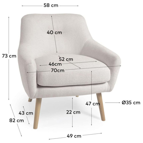 Кресло La Forma CANDELA S808_10_PS33 Белый-11