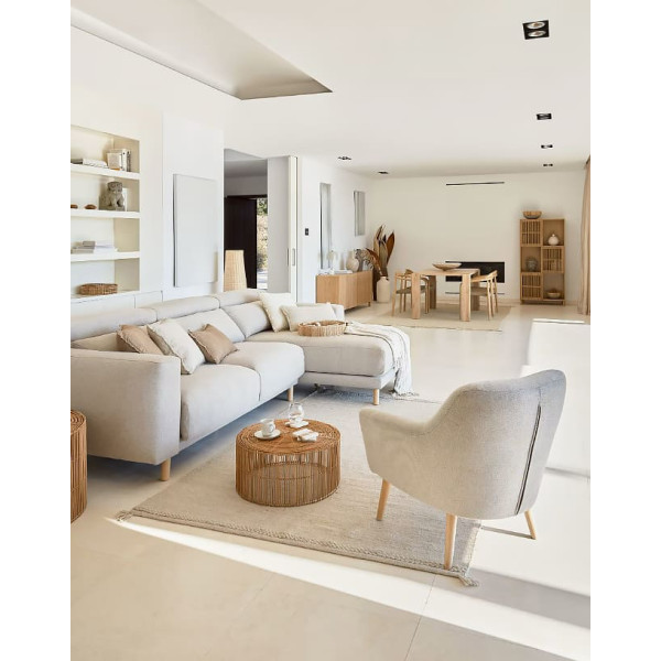 Крісло La Forma CANDELA S808_10_SO12 Бежева тканина синель-1