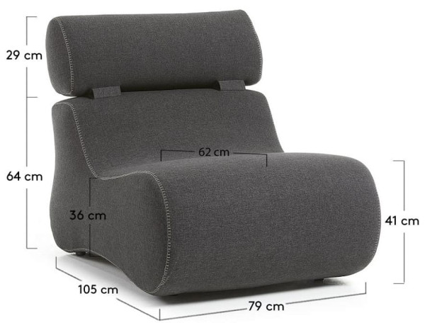 Крісло La Forma CLUB Чорний S442VA02-9