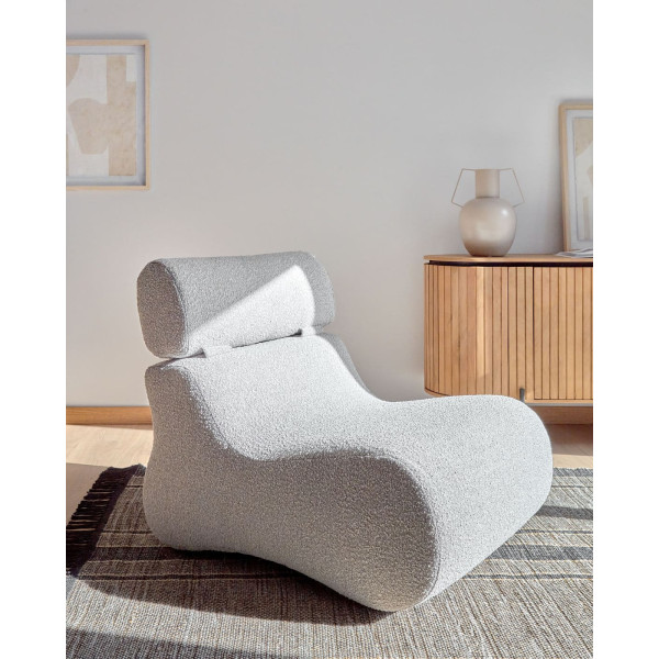 Кресло La Forma Club S442J14 Светло-серый букле-1