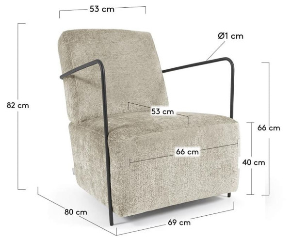 Кресло La Forma GAMER S564BG12 Бежевый плюшевая синель-11