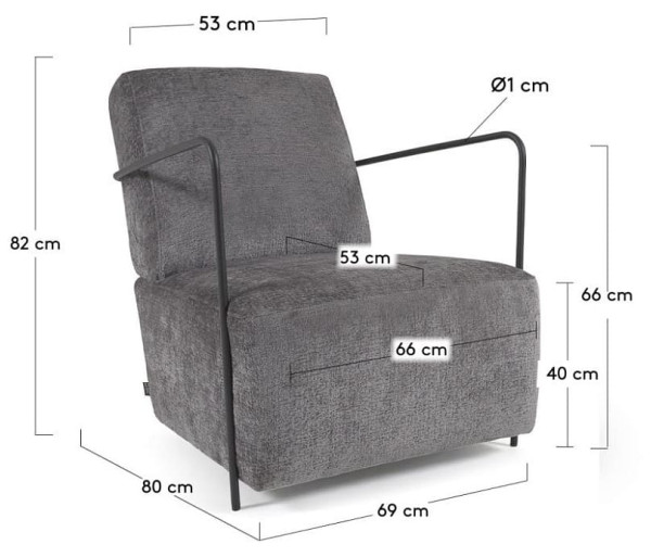 Кресло La Forma GAMER S564BG15 Серый плюшевая синель-10