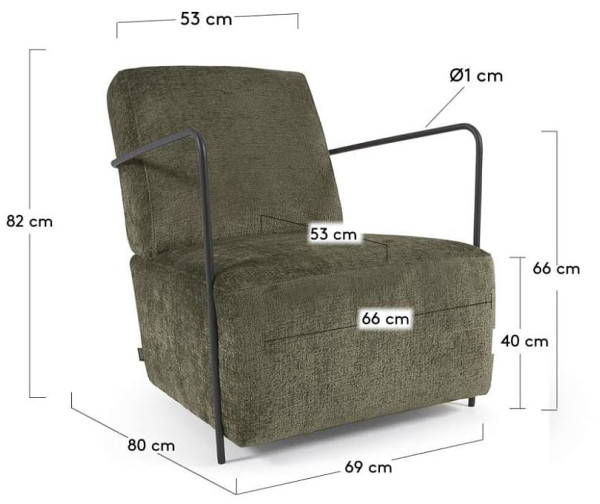 Кресло La Forma GAMER S564BG19 Зеленый плюшевая синель-11