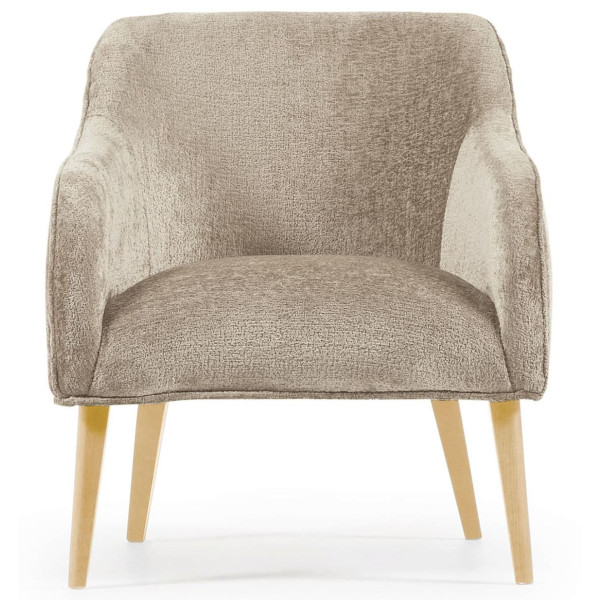 Крісло La Forma LOBBY S330BG12 Бежевий плюшева синель-4