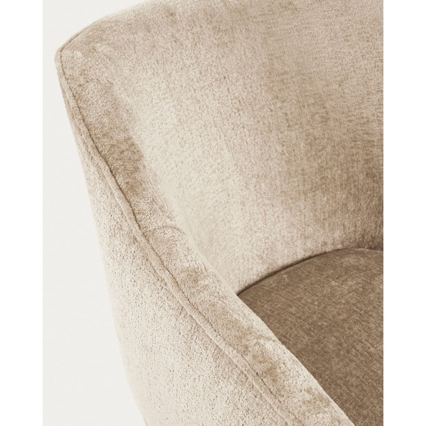 Крісло La Forma LOBBY S330BG12 Бежевий плюшева синель-9