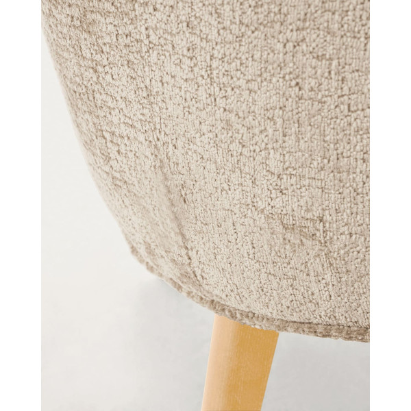 Крісло La Forma LOBBY S330BG12 Бежевий плюшева синель-10