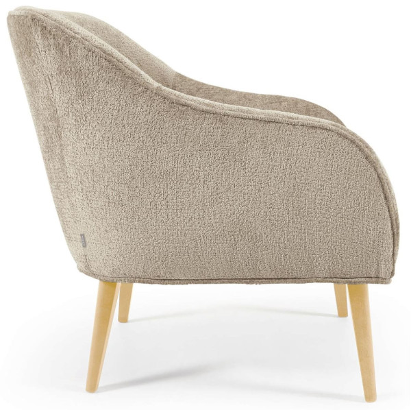 Крісло La Forma LOBBY S330BG12 Бежевий плюшева синель-5