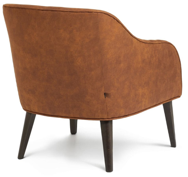 Кресло La Forma LOBBY S480PT86 Светло-коричневый Экозамша-5