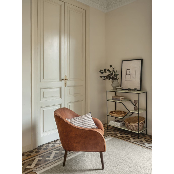 Кресло La Forma LOBBY S480PT86 Светло-коричневый Экозамша-2