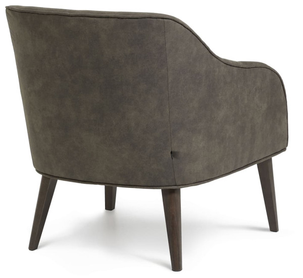 Крісло La Forma LOBBY S480PT02 Сірий Екозамша-4